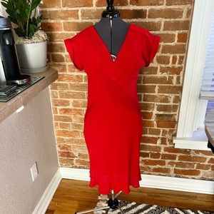 DVF size 12 red dress.  Like new condition.